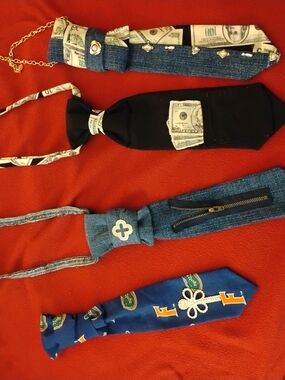 Women's Blue Denim Handcrafted Neckwear/Ties